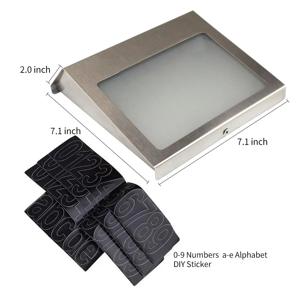 ソーラー照明アドレスサイン家番号家ストリートメールボックス屋外金属 Led プラークと光センサー DIY