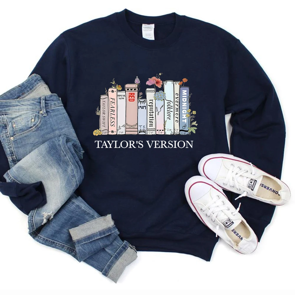 Retro Taylor\'s Version Sweatshirt Eras Tour 2023 Hoodie Music Album Midnights Folklore Jumper Taylor Fans Crewneck Sweatshirts