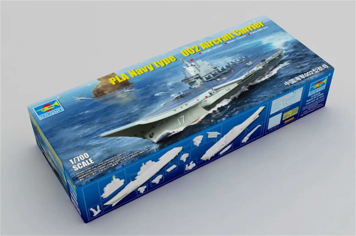 

Trumpeter масштаб 1/700 PLA Navy Type 002 AircraftCarrier, военная пластиковая модель в сборе # 06725