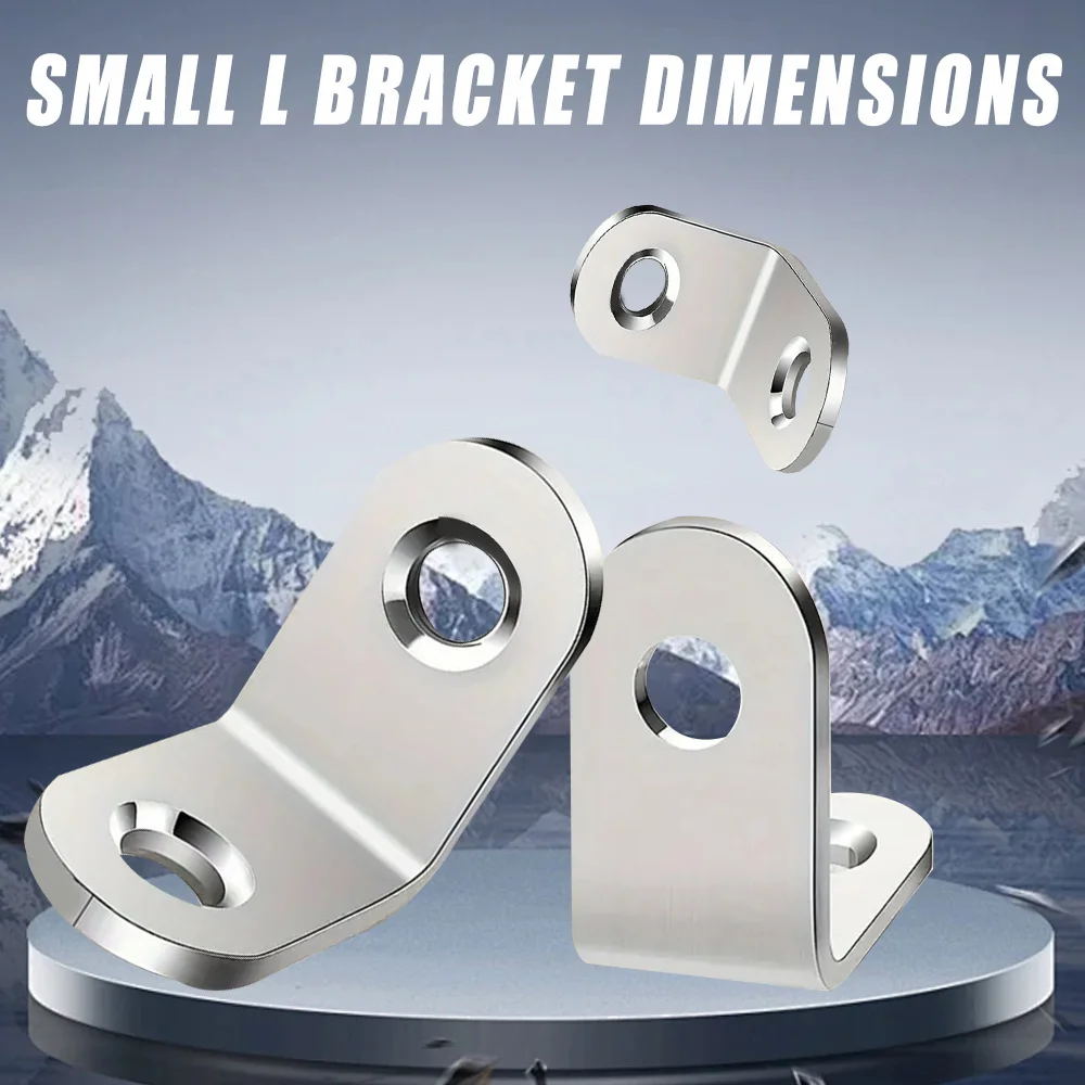 20pcs L-shaped Thickened Stainless Steel - 90 Degree Right Angle 、Support Bracket Bracket for、 Furniture Hardware Connector
