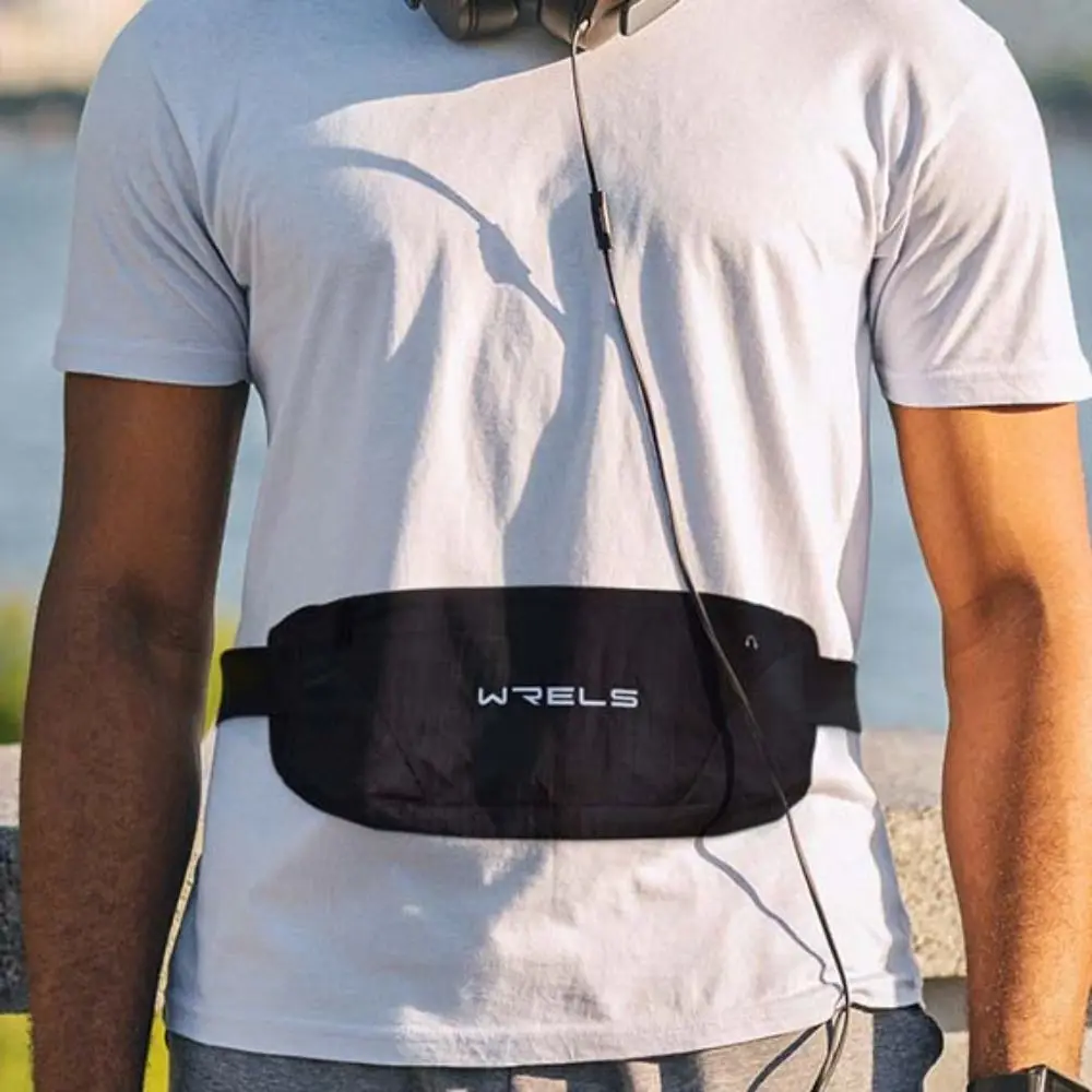 

Waterproof Running Waist Bag Phone Holder Breathable Mobile Phone Bag Headphone Hole Elastic Sports Fanny Pack Jogging Training