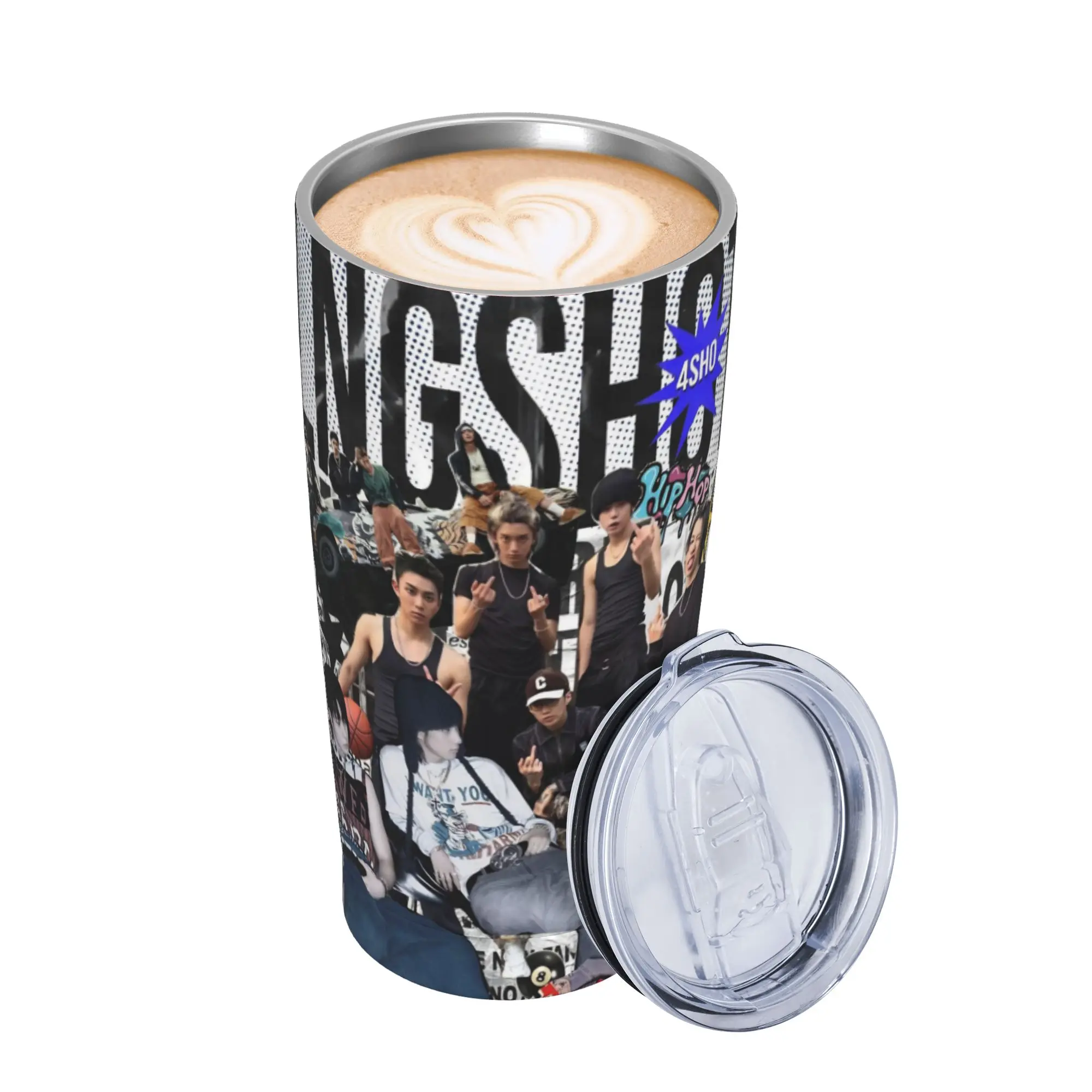 Kpop Group Lngshot  Insulated Tumbler with Straws  Stainless Steel Coffee Mugs Outdoor Portable Car Bottle Cups 20oz