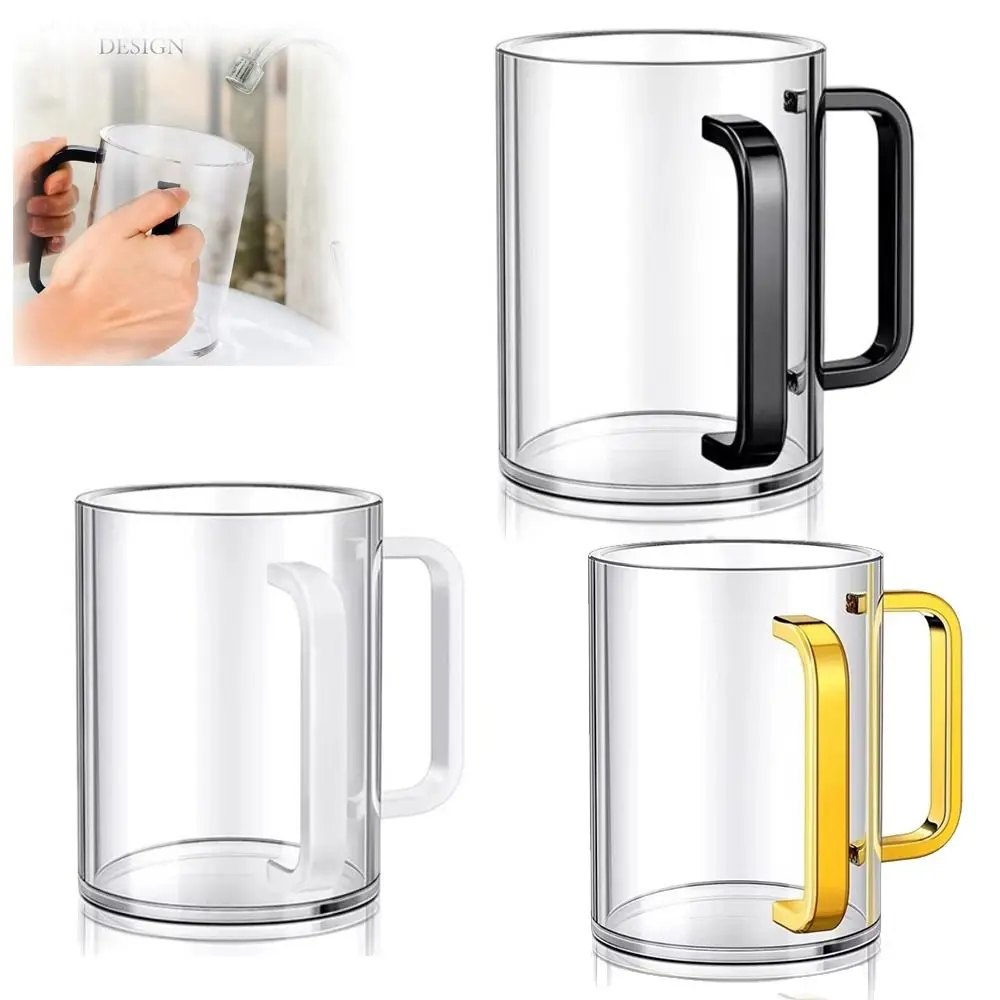 Transparent Netilat Yadayim Cup Large Capacity Thickened Acrylic Wash Cup Acrylic Material Dual Handles Jewish Prayer Wash Cup