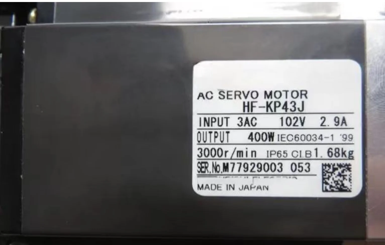 New HF-KP43J AC Servo Motor One Year Warranty