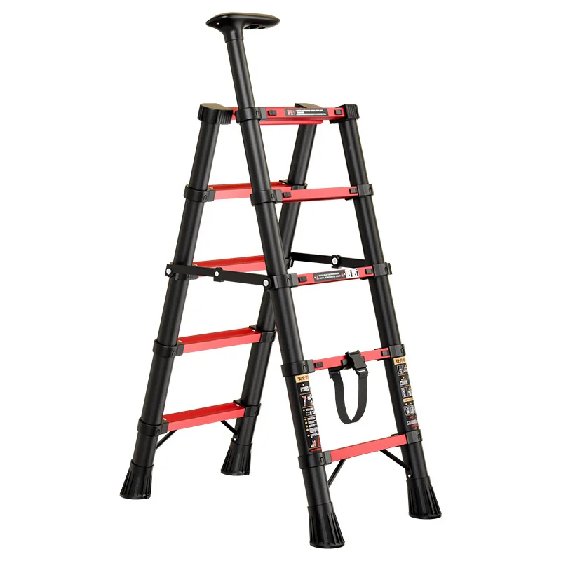 Thickened Bamboo Ladder Herringbone Ladder Household Stacked Retractable Staircase Indoor Multifunctional Escalato