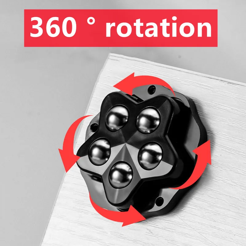 4Pcs Self Adhesive Caster Wheels Super Load-bearing 5 Beads Universal 360° Rotating Wheels For Home Appliances Storage Boxes image 5