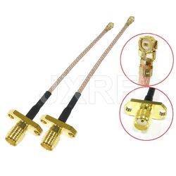 1PCS uFL/u.FL/IPX/IPEX to SMA Female With 2 Holes 4Holes Flange Mount Panel connector RG178 cable Coax Pigtail