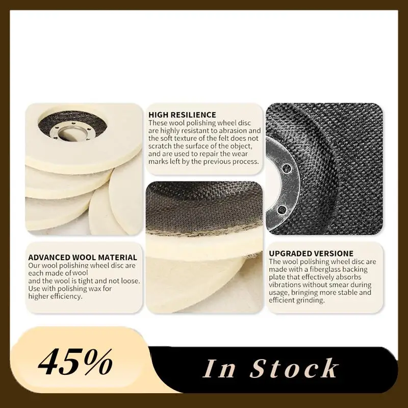 

A78K Новый 5-компонентный высокоглянцевый шерстяной полировальный круг, диск, белый шерстяной полировальный круг для угловой шлифовальной машины