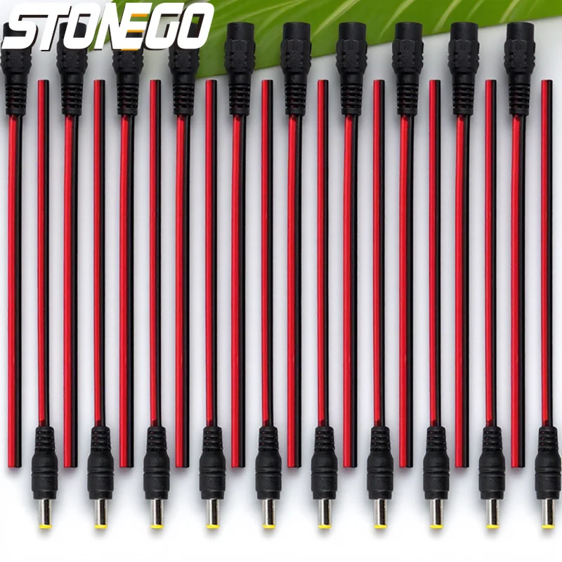 10/20/50PCS 12V DC Connectors Male Female Jack Cable Wire Line Adapter Plug Power Supply 5 5 x 2 1mm