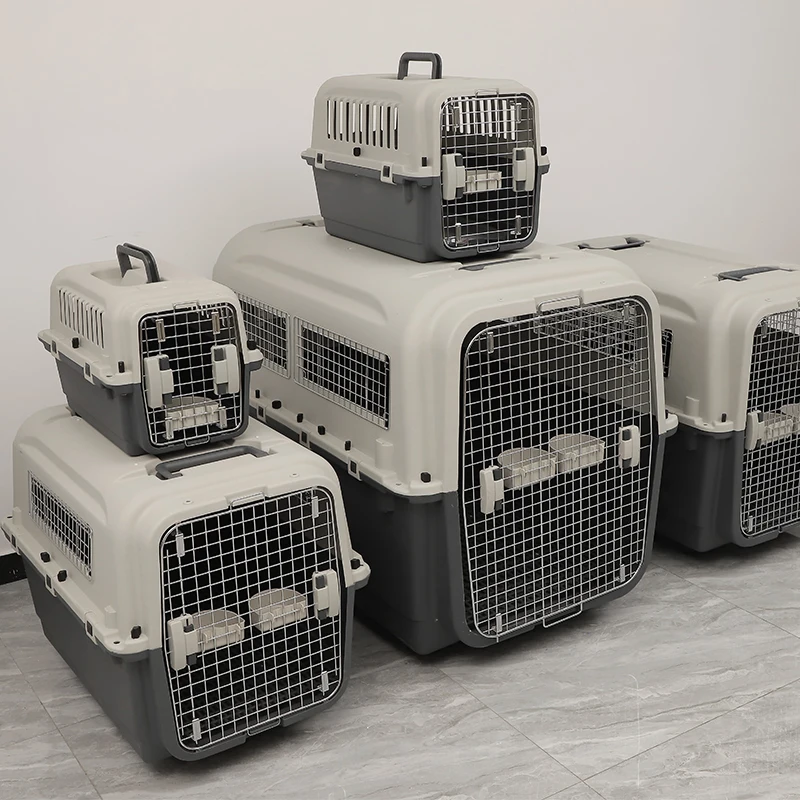 48 Inch Extra Large Pet Carrier, Collapsible Plastic Dog Travel Crate for Large Dogs, Portable Outdoor Transport Kennel