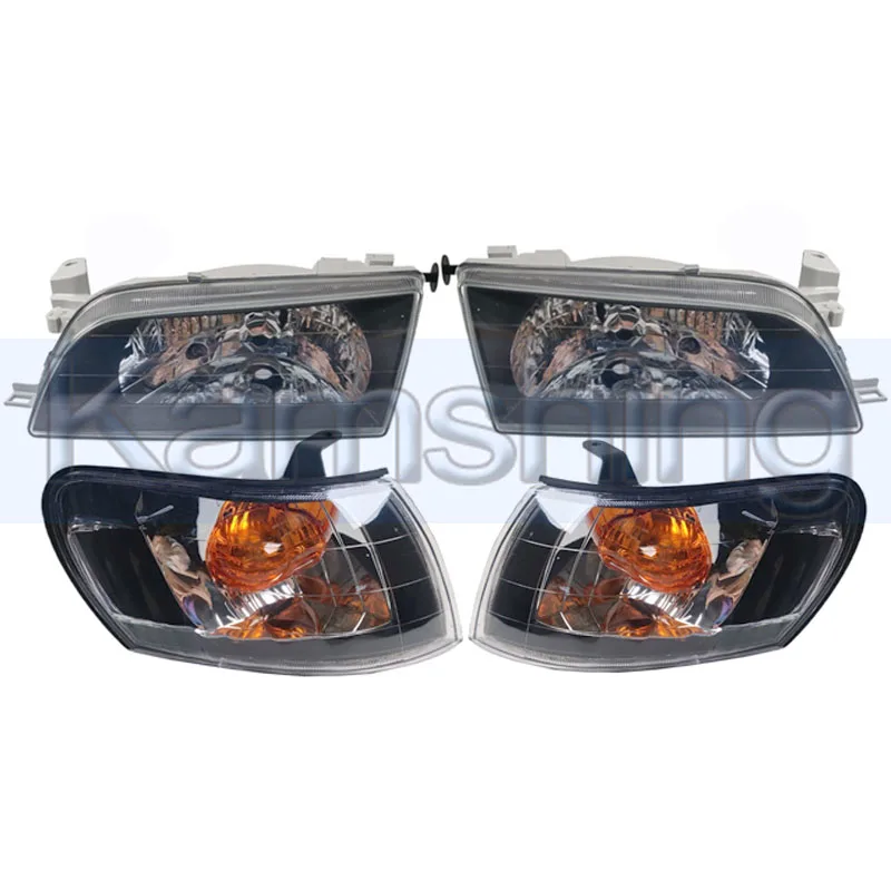 Kamshing 4PC Front Bumper Head Light Lamp For Toyota Corolla AE100 E100 AE101 1992-1995 Headlight Front Turn Corner Light Lamp