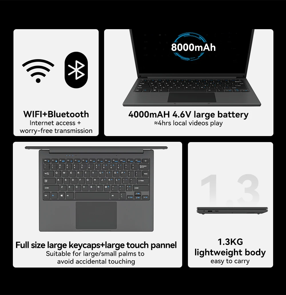 Adreamer laptop de 13,3 polegadas LeoBook13 Notebook 1920*1200 IPS Windows 10 Intel N4020 4G RAM 256G SSD portátil para negócios estudantis