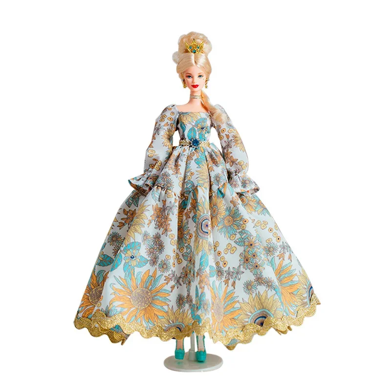 Sunflower dress / yellow flower gown + shoes / 1/6 Doll clothes suit Ornate outfit for 30cm Xinyi Fr2 ST PP BB Doll clothing
