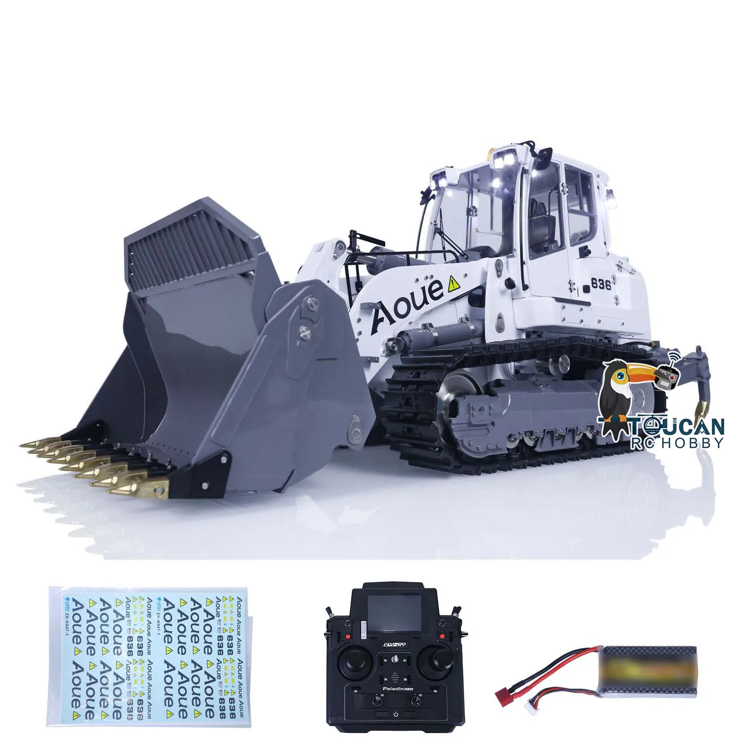 In Stock LESU 636 RC Hydraulic Loader 1/14 Romote Control Tracked Truck Car Construction Vehicles Model with Light Sound RC Toys