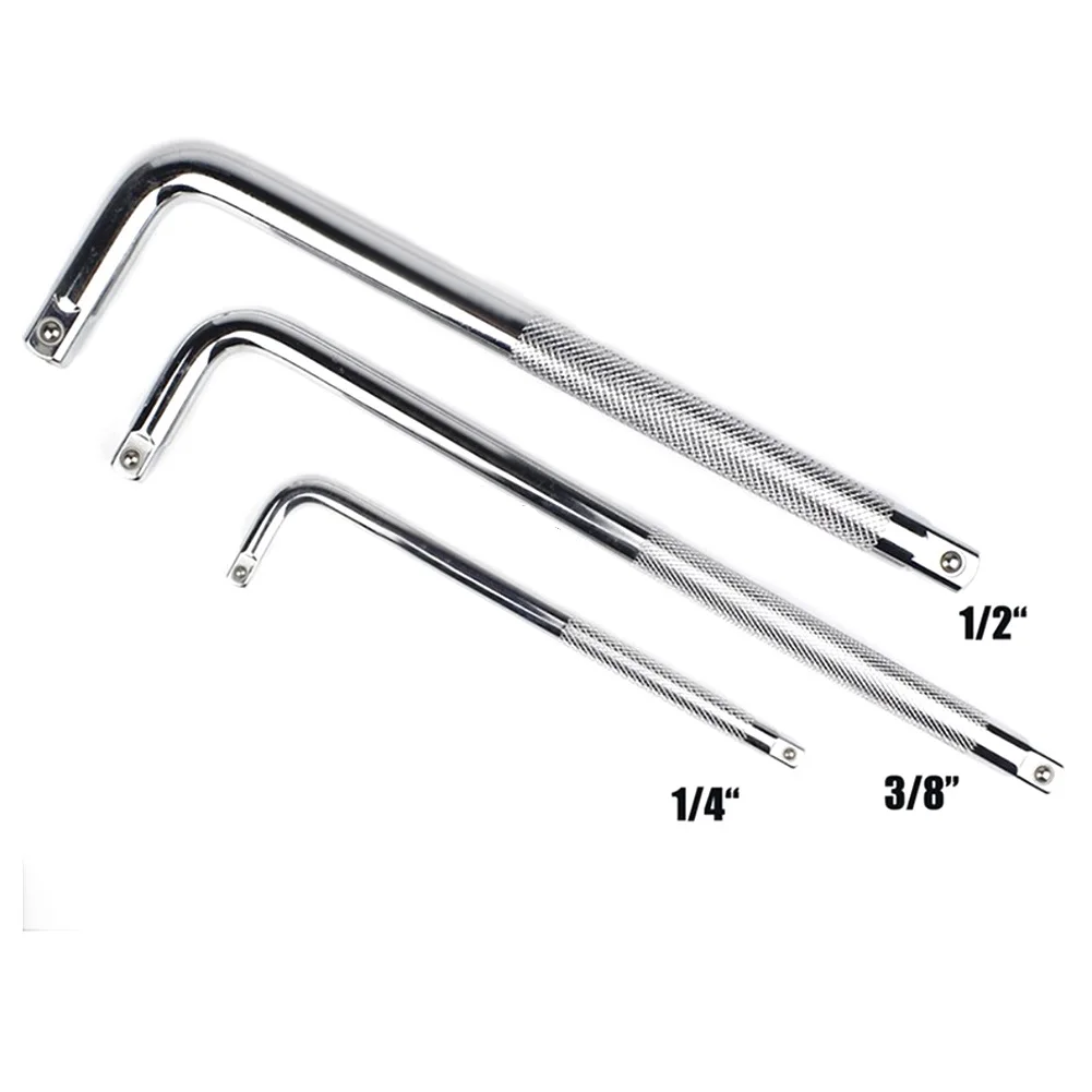 1pc Extension L-Type Shaped Double End Non-Slip Socket Bent Bar 1/4 Wrench  Bent Bar For Remove Fix Screw Nut