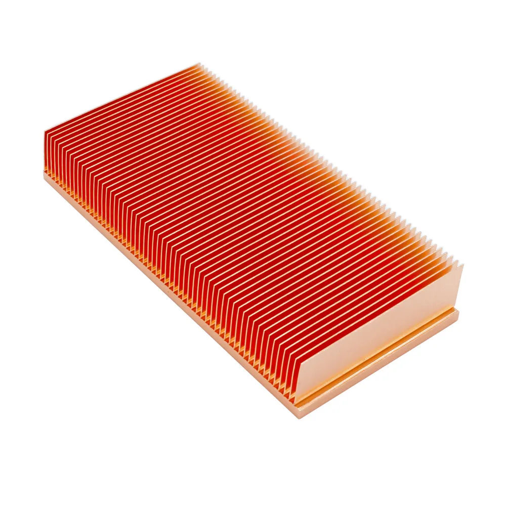 120x60x20mm Dissipatore di calore in rame Skiving Fin Dissipatore di calore Radiatore di raffreddamento per dissipazione del calore LED del chip elettronico