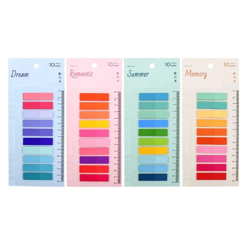 Index Tabs Notes Bookmarks Stickers Colorful Index Labels for Student Teacher Boy Girl Taking Notes Reading