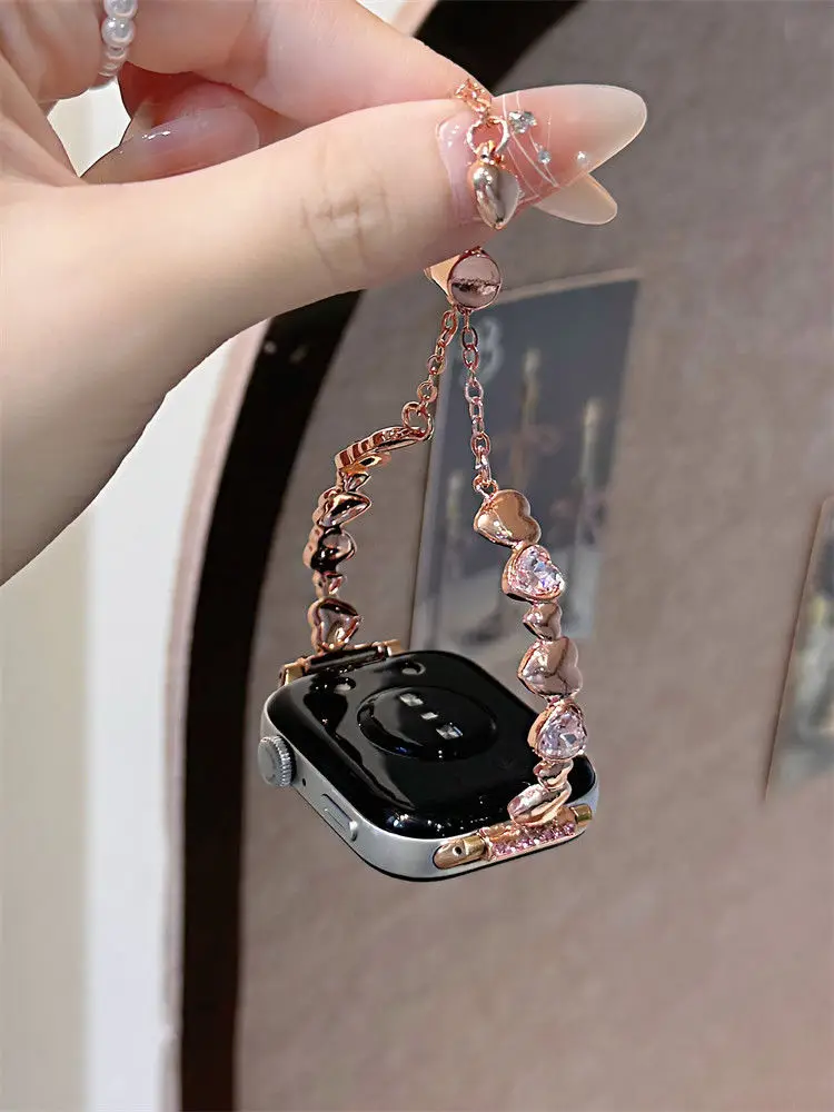 

Niche diamond studded gemstone metal suitable for Huawei GT5/GT5 Pro/GT4/GT2/3/4 22mm/20mm/18mm watch straps