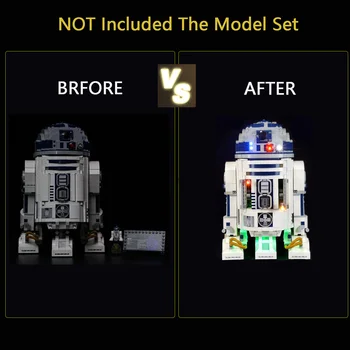 75308 Model Serisi Klasik R2D2 Robot Yapım Blokları Seti için LED Işık Kiti (Model Tuğlaları Dahil Değildir) 6 best sales R2D2 model kiti - №6