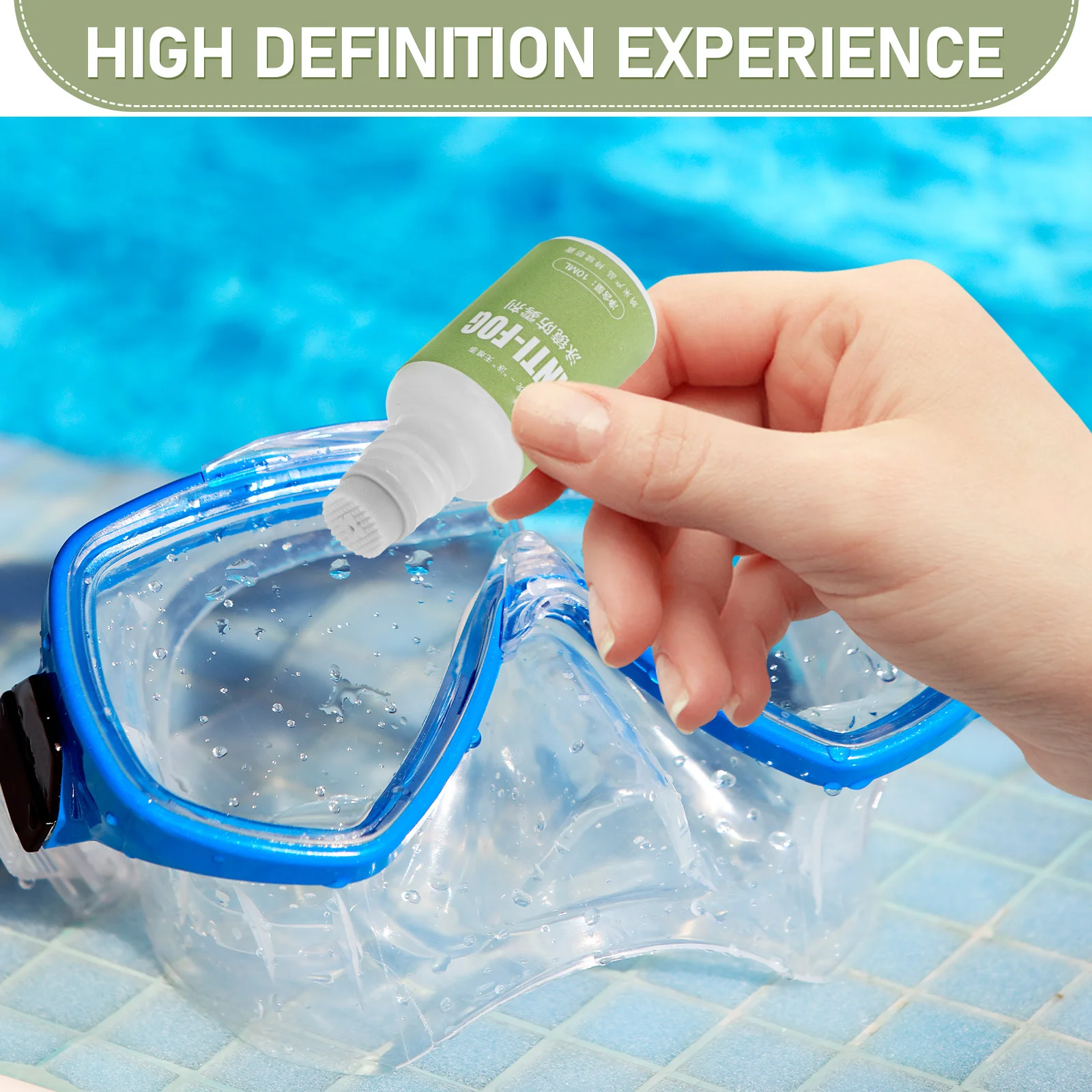 

10ml Anti Fog Spray for Swim Goggles Clear Lens Protector Long Lasting Effect Easy to Use Compact and Portable