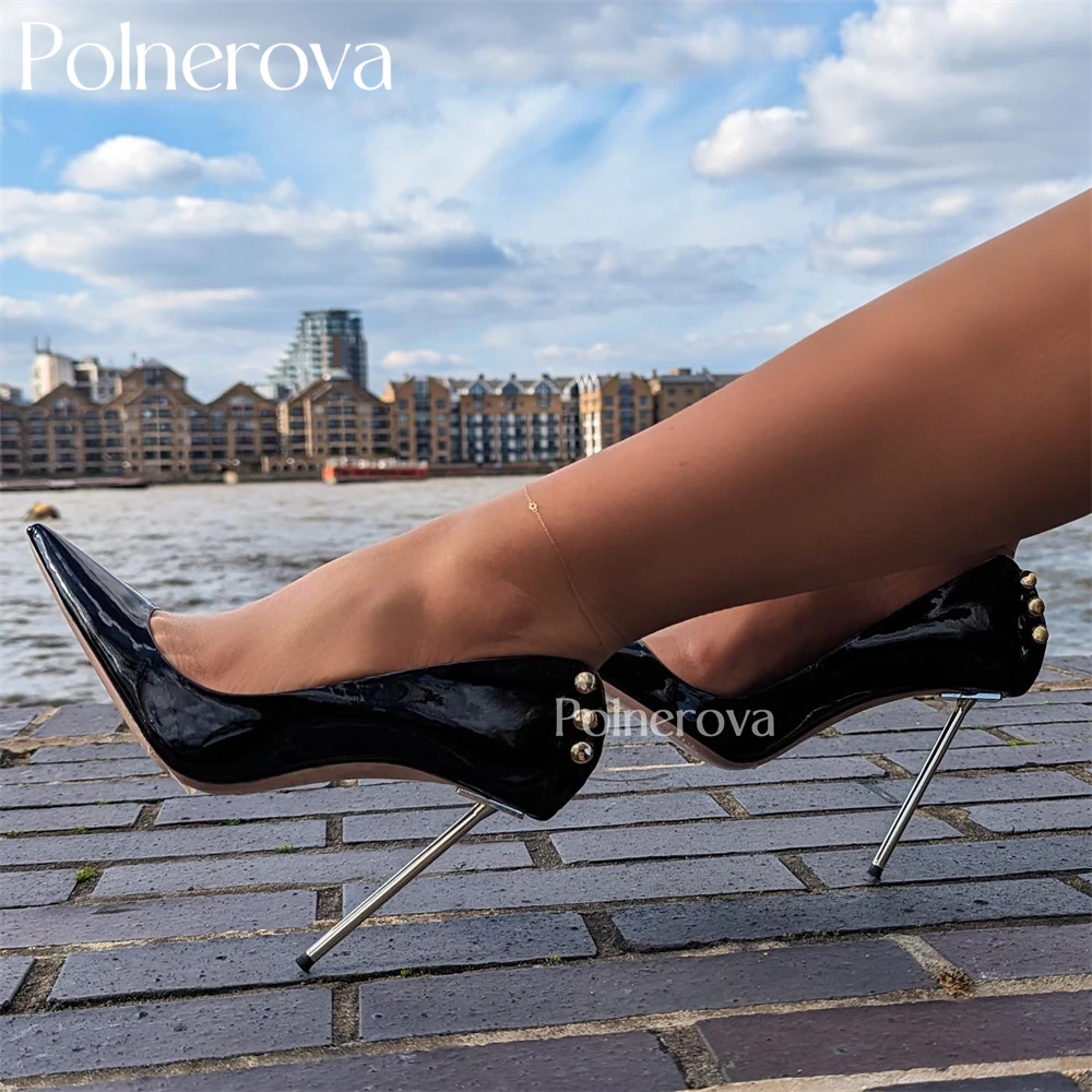 Multicolor Metallic Stiletto High Heels for Women Designer Style Sexy Handmade High Heels Golden Pin Buckle Fashion High Heels