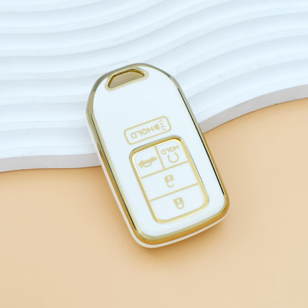 5 Buttons TPU Car Key Case Cover for Honda Accord EX EXL Civic Crv Hrv Pilot Ridgeline 2016 -2018 Pocketor Shell Fob