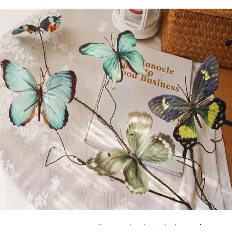 

Искусственные бабочки, шелковые бабочки, бабочки для поделок, цветочные композиции, 3D колья-бабочки, Dr Patio, горшок для растений, поток