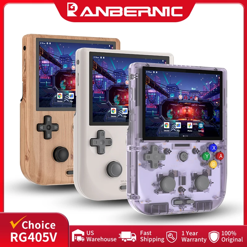 ANBERNIC RG405V Retro Handheld Game Console Unisoc Tiger T618 Android 12 System 4 Inch IPS Touch Screen Support 5G WiFi 5500mAh 1