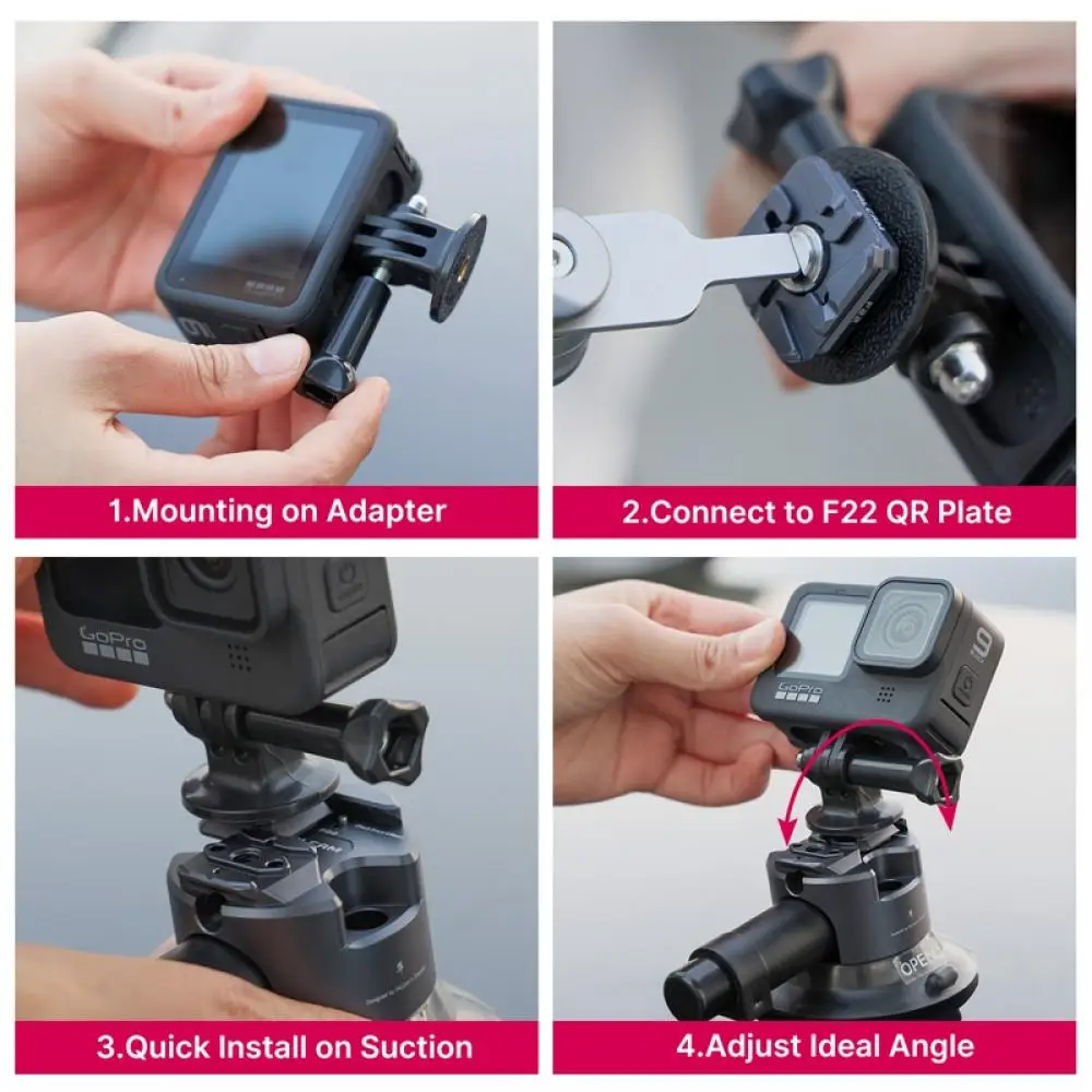 FALCAM F22 & F38 2567/2568/2822 كاميرا سريعة الإصدار شفط جبل حامل الكأس حامل قوس لكاميرا Gopro DSLR شفط كوب