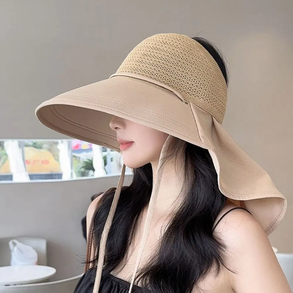 

Elegance Large Brim Sun Hat Foldable Breathable Wide Brim Sunhat Korean Style Solid Color Beach Bucket Cap For Ladies Girl