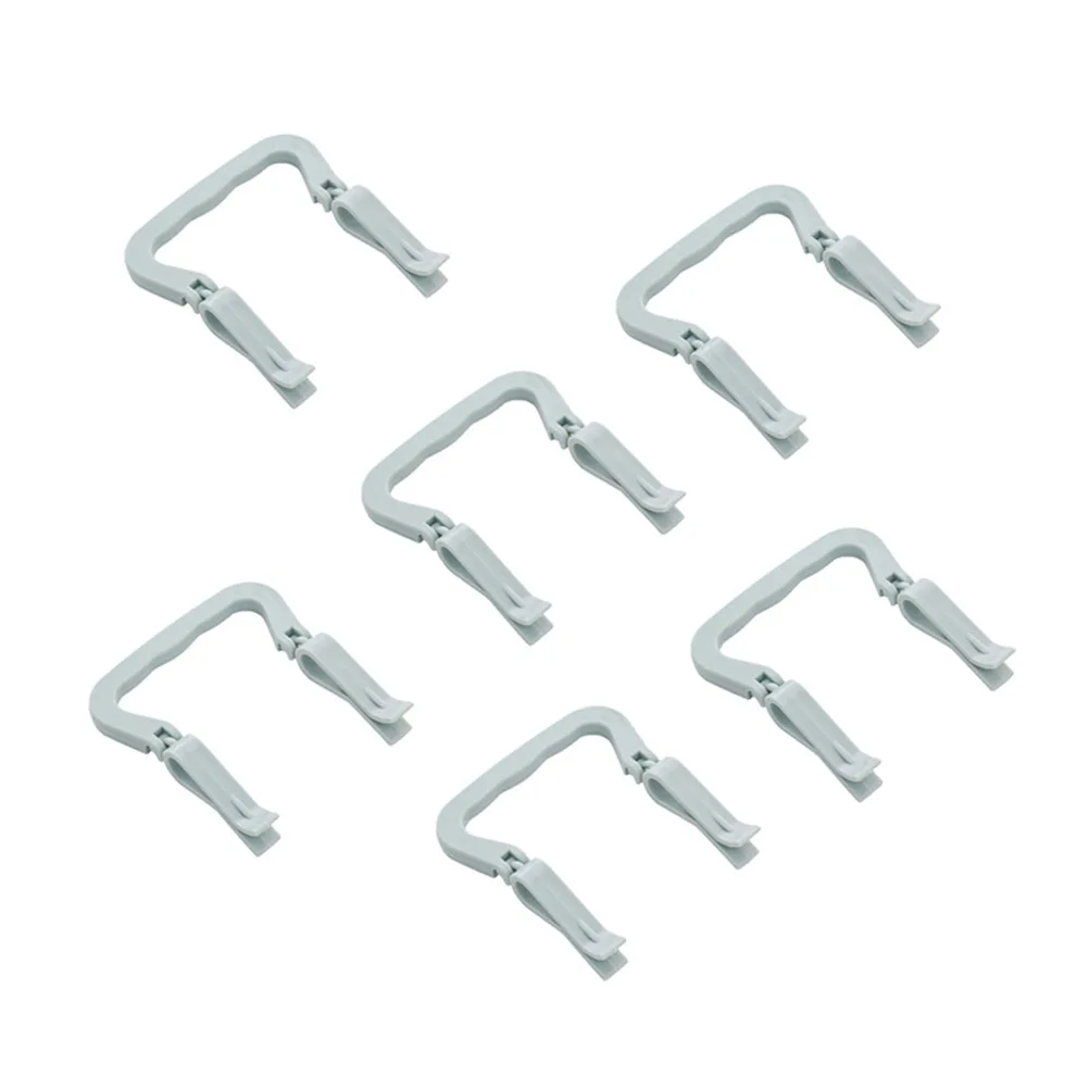 

6pcs Garbage Bag Clips Trash Can Clamps Plastic Non- Rubbish Bin Waste Basket Bags Pp Material Microwave Grip Trash Bag