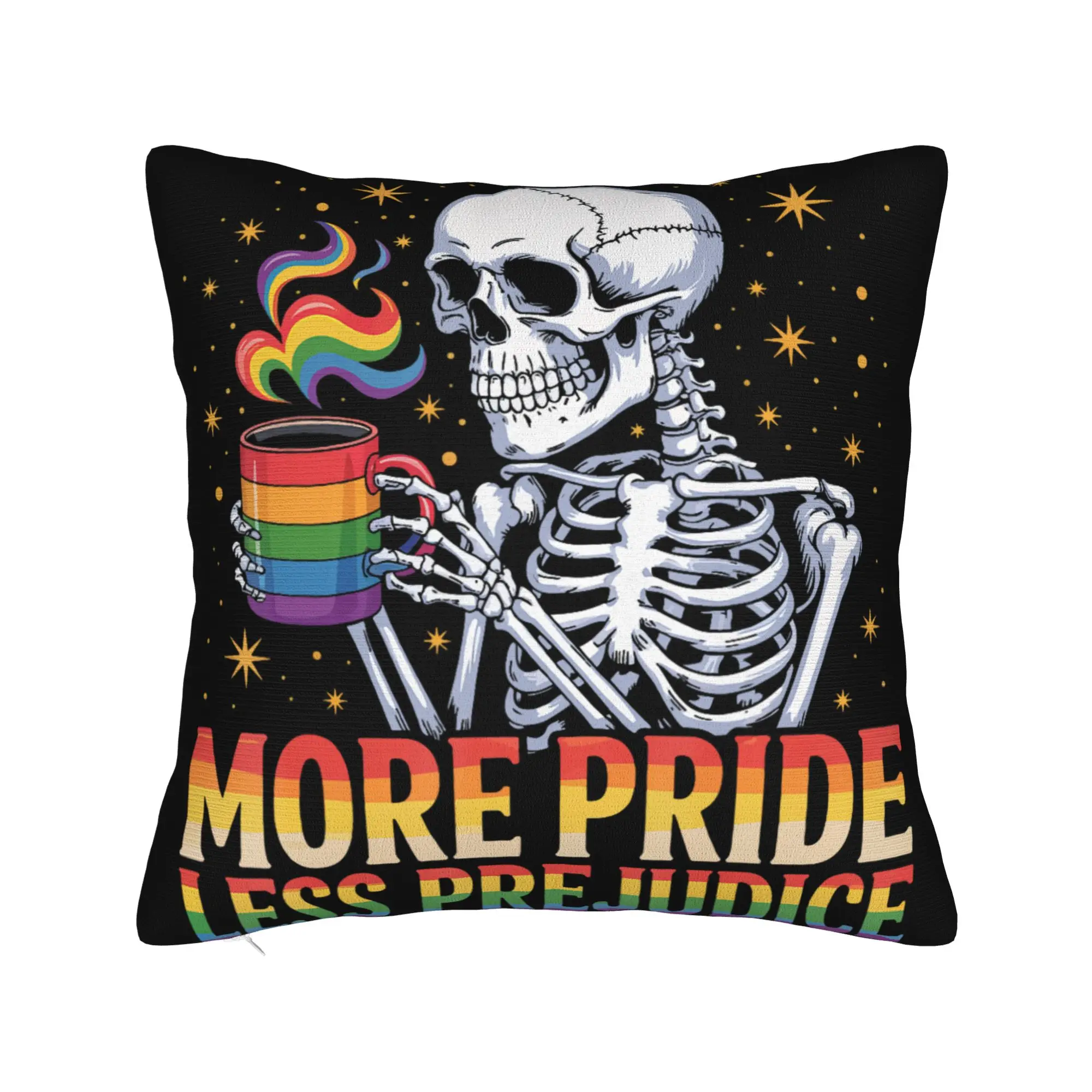 More Pride Less Prejudice  Pillow Cover Stuff Soft Cushion Cover Decoration  Throw Pillow Case Cover Home Multi-Size