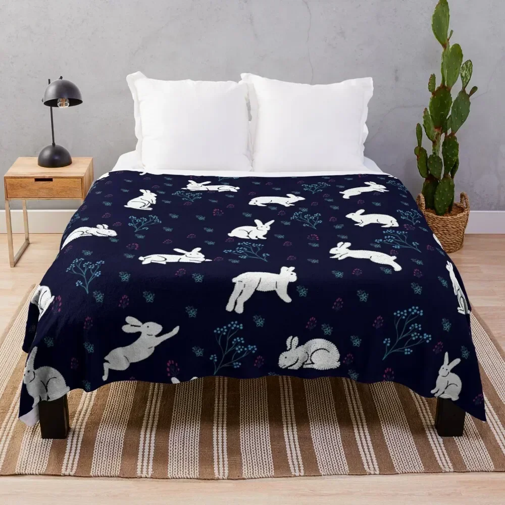 

cute bunny pattern Throw Blanket Warm Napping Blanket for Office Couch Bed