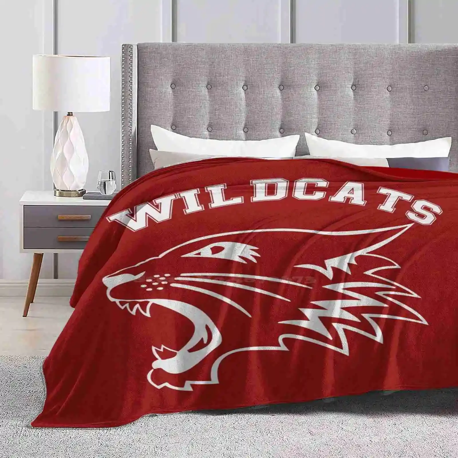 Wildcats Team Super Warm Soft Blankets Throw On Sofa / Bed / Travel High School Musical Hsm Troy Bolton East High School East Hi