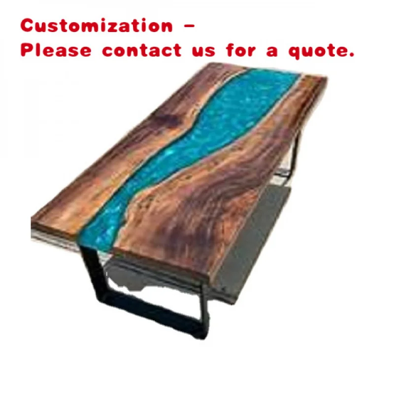 

custom.Epoxy Table Resin Wood Dining Top Solid With Coffee Kitchen Sets River of Dinning Raisin Tables Ocean Bass