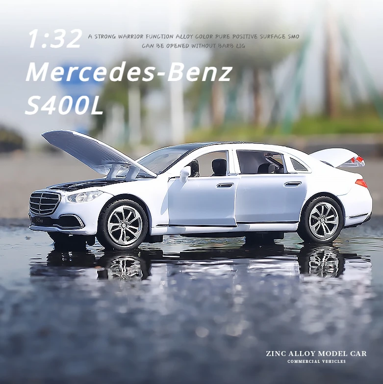 

1:32 Mercedes-Benz S400L High Simulation Diecast Car Metal Alloy Model Car Children's toys collection gifts