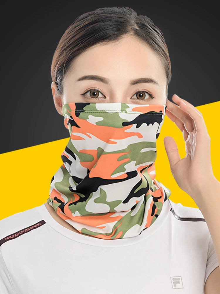 

Outdoor sports bandana ice silk sunscreen absorbent sweat riding scarf new digital color printing Variety fishing face bandana