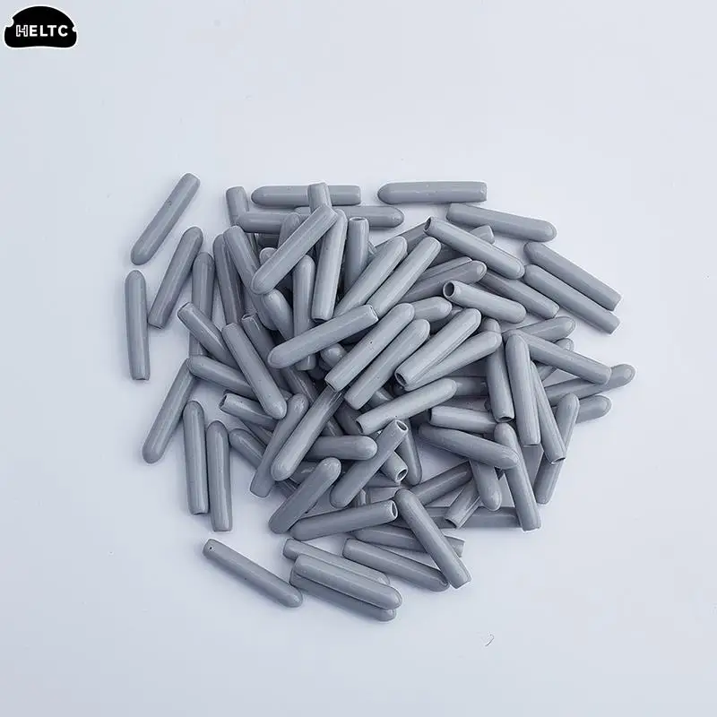 Rodada lava-louças Rack Caps, ponta Tine capa Cap, flexível, cinza, 100pcs