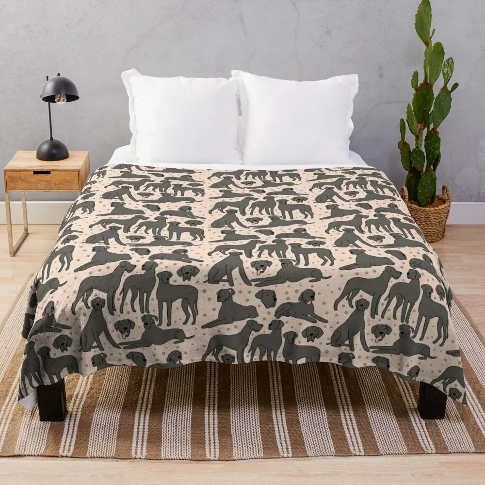 

Great Dane pattern Throw Blanket manga Decorative Beds Blankets