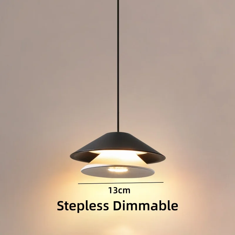 

Подвесные потолочные светильники Люстры Алюминиевый акриловый подвесной светильник Столовая Стол Прикроватная тумбочка Кухня Черное декоративное освещение