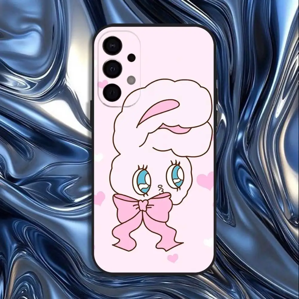 حافظة هاتف كورية E-Esther B-Bunny لهاتف سامسونج S25، S24، S21، S22، S23، S30، Ultra، S20، Plus، Fe، Lite، 5G غطاء أسود