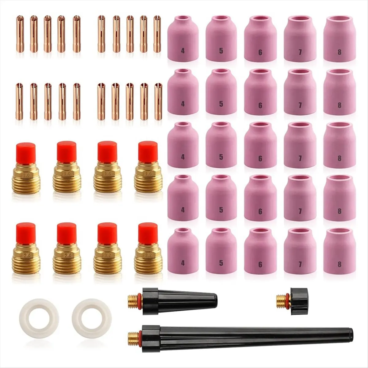 TIG Welding Torch Kit 040Inch-1/8Inch Gas Lens Setup -9/20/25 TIG Welding Torch Kit Metal+Plastic