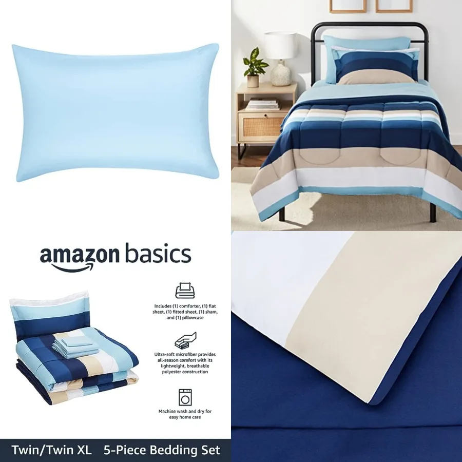 5-Piece Bedding Set with Sheet, Twin XL,,Bed-in-a-Bag