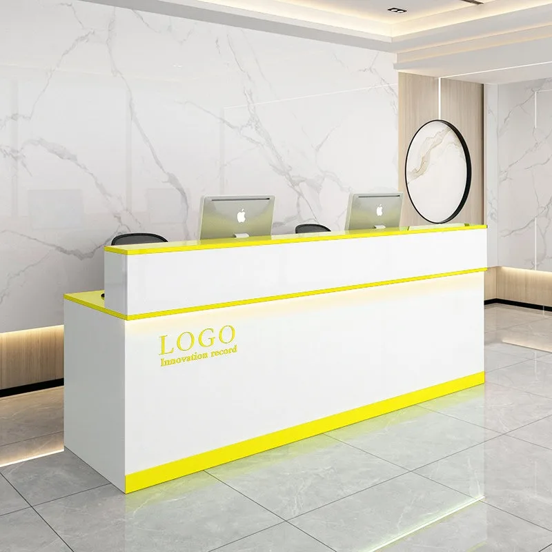 Big Size Beauty Reception Desks Vintage Professional Save Space Reception Desks Accent Mostrador De Tienda Postmodern Furniture