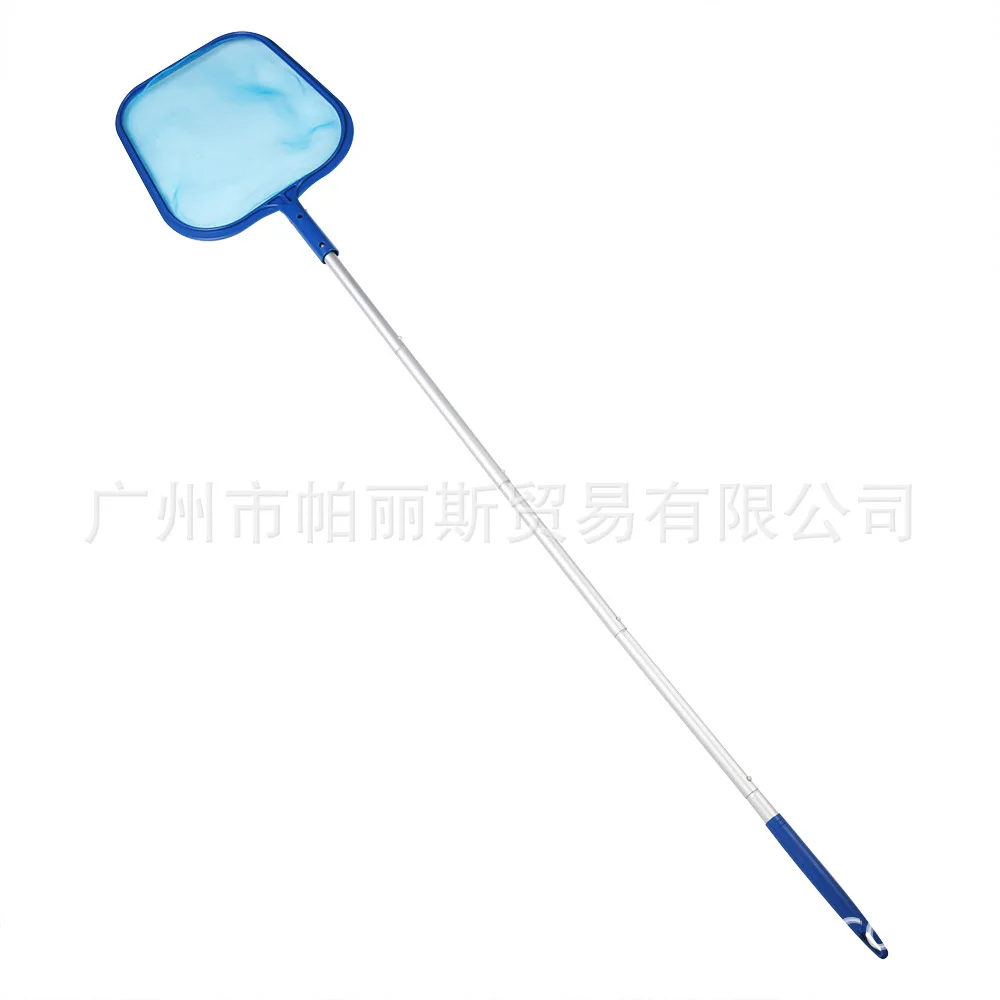 Swimming Pool Leaf Skimmer Net with 5 Section Telescopic Aluminum Alloy Pole Shallow Water Leaf Net Cleaning Tool