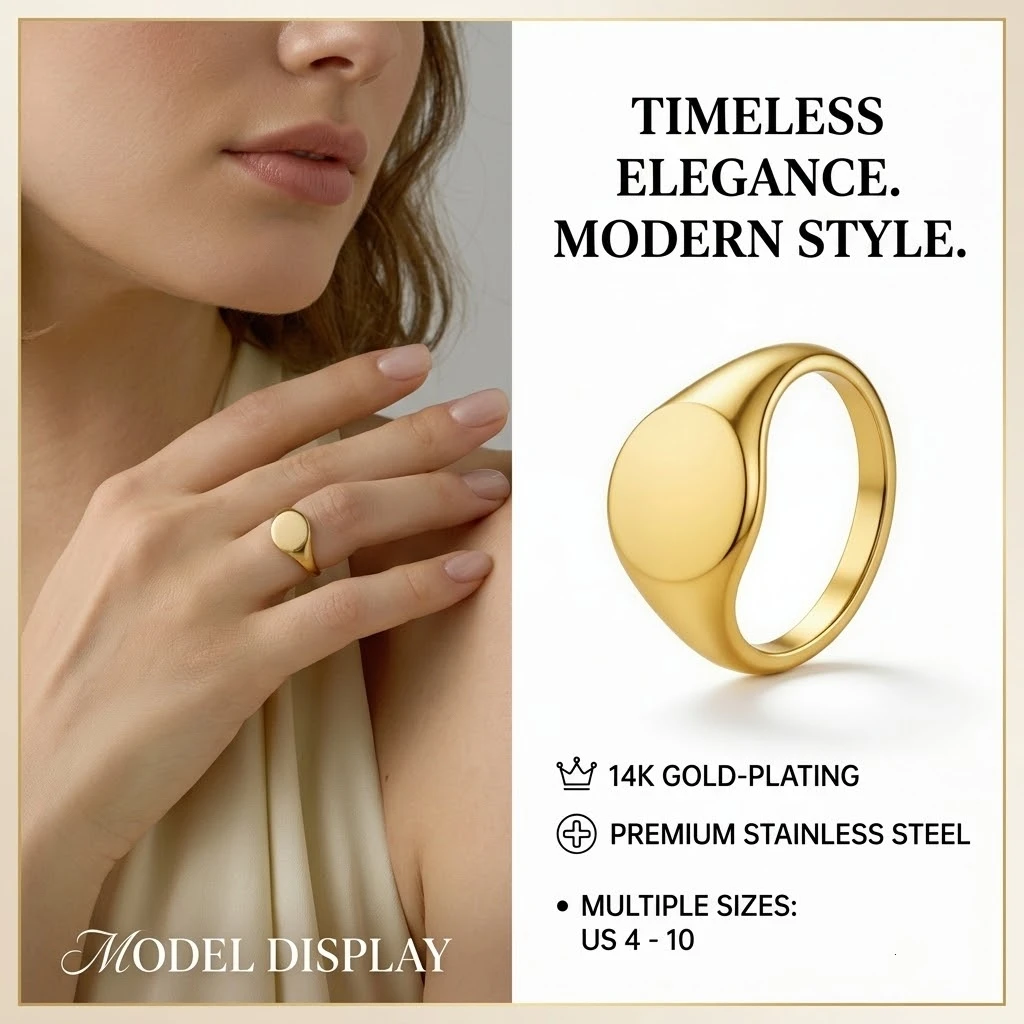 St.delan INS Style Minimalist Smooth Round Band Ring Unisex Simple High-end Fashion Finger Jewelry