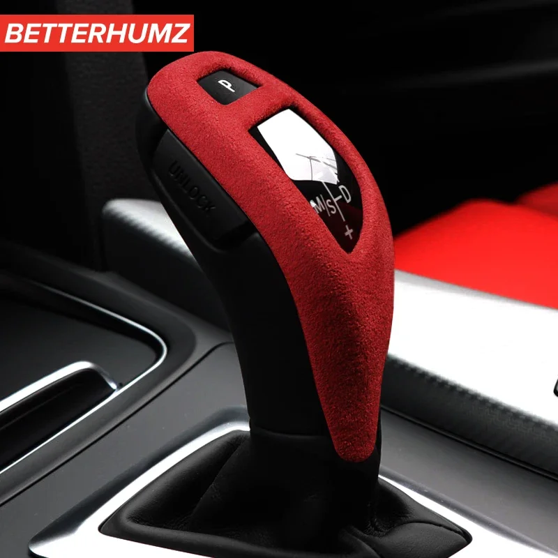 For BMW F30 F36 F20 F10 F31 X3 F25 X5 F15 F32 F34 F22 Gear Shift Knob Cover Trim Made of Alcantara Wrap Car Interior Accessries