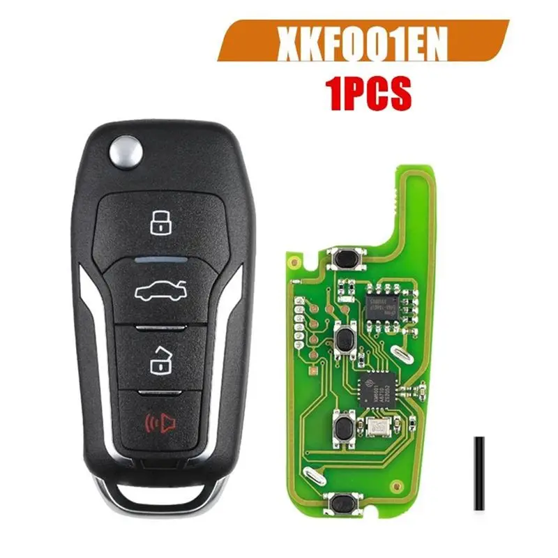 1 Piece For Xhorse XKFO01EN Universal Wire Remote Key Fob Flip 4 Button For Ford Style For VVDI Key Tool