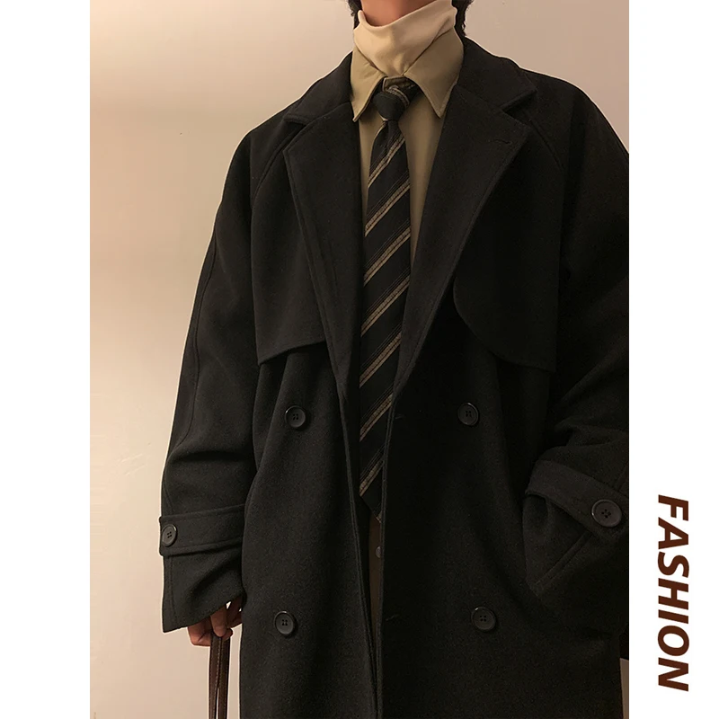 Luxury Trench Coat Long Coat Man Men's Long Cloak Coats Winter Elegant Jackets Clothing