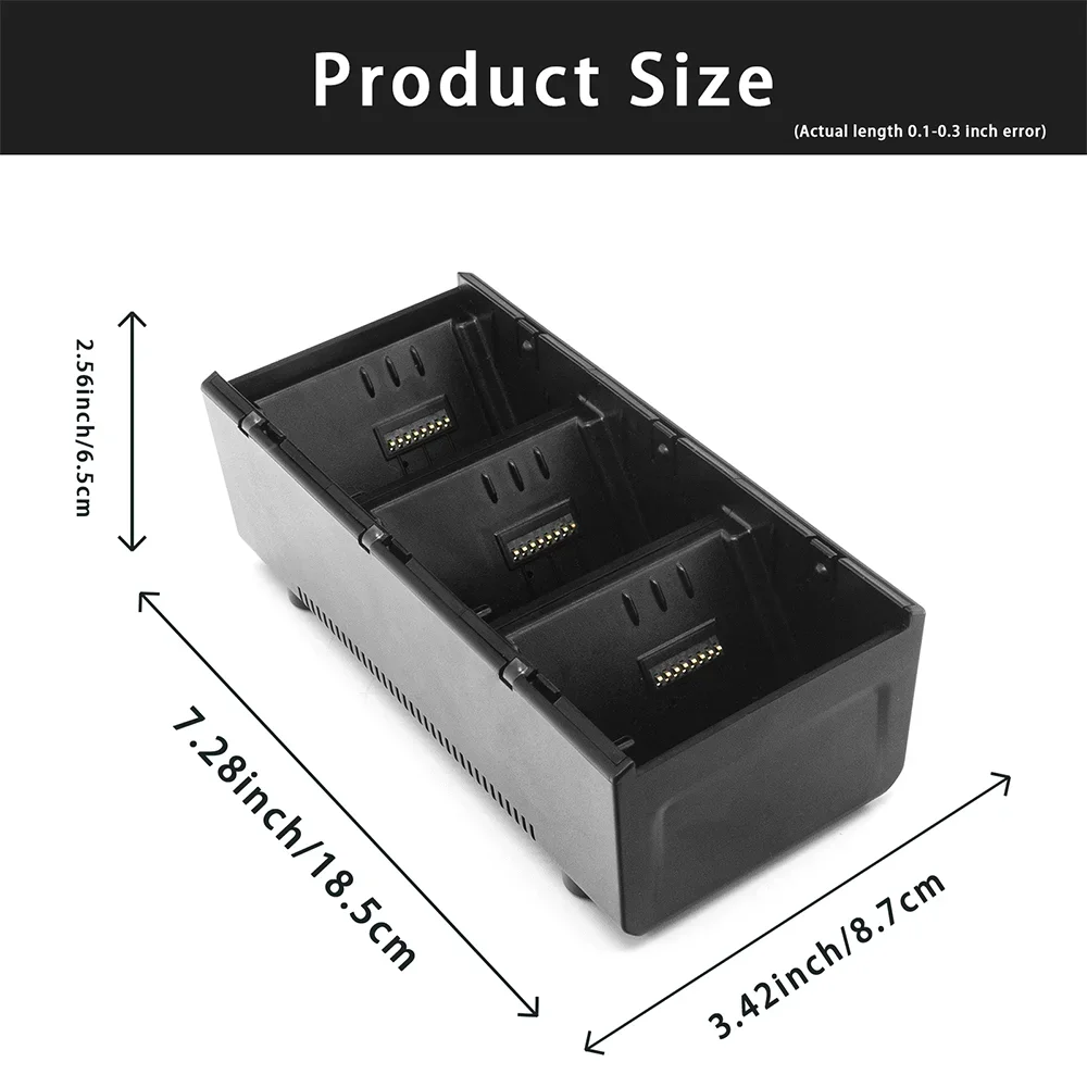 Base de carga de batería de 3 ranuras para zebra, QLN220, QLN320, QLN420, ZQ630, QLN620, QLN610, ZQ510, ZQ520, ZQ511, ZQ521